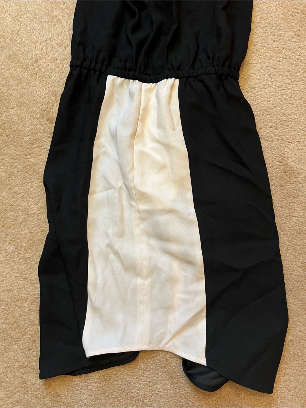 Banana Republic NWT Black White Colorblock Sleeveless Dress Size 12 - Picture 6 of 8